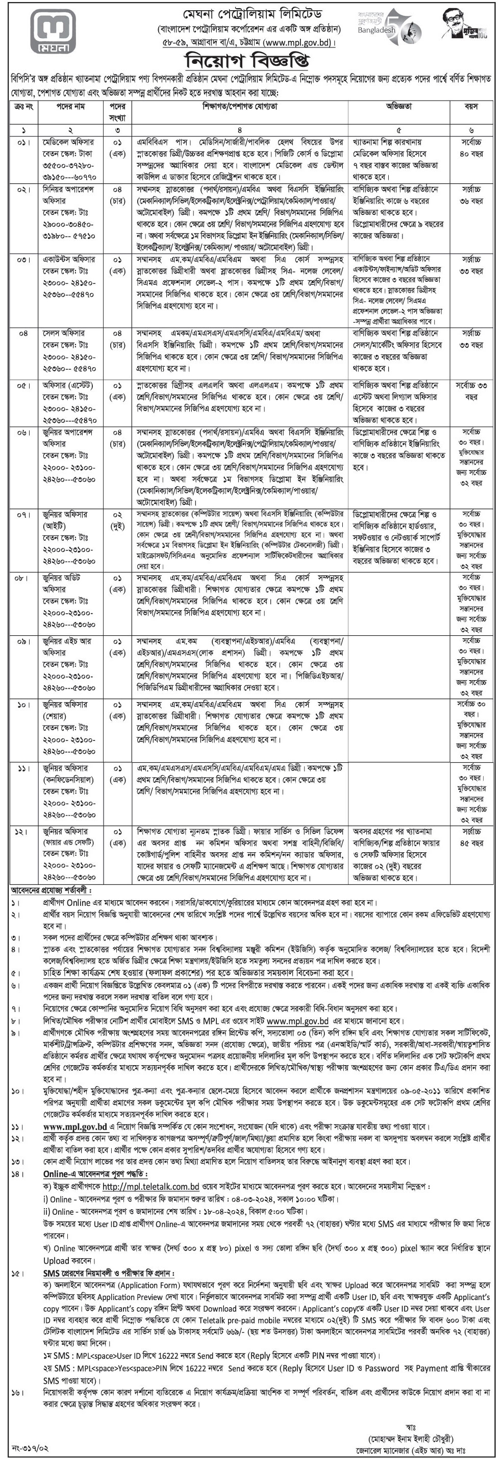 Meghna Petroleum Limitedমেঘনা পেট্রোলিয়াম লিমিটেড