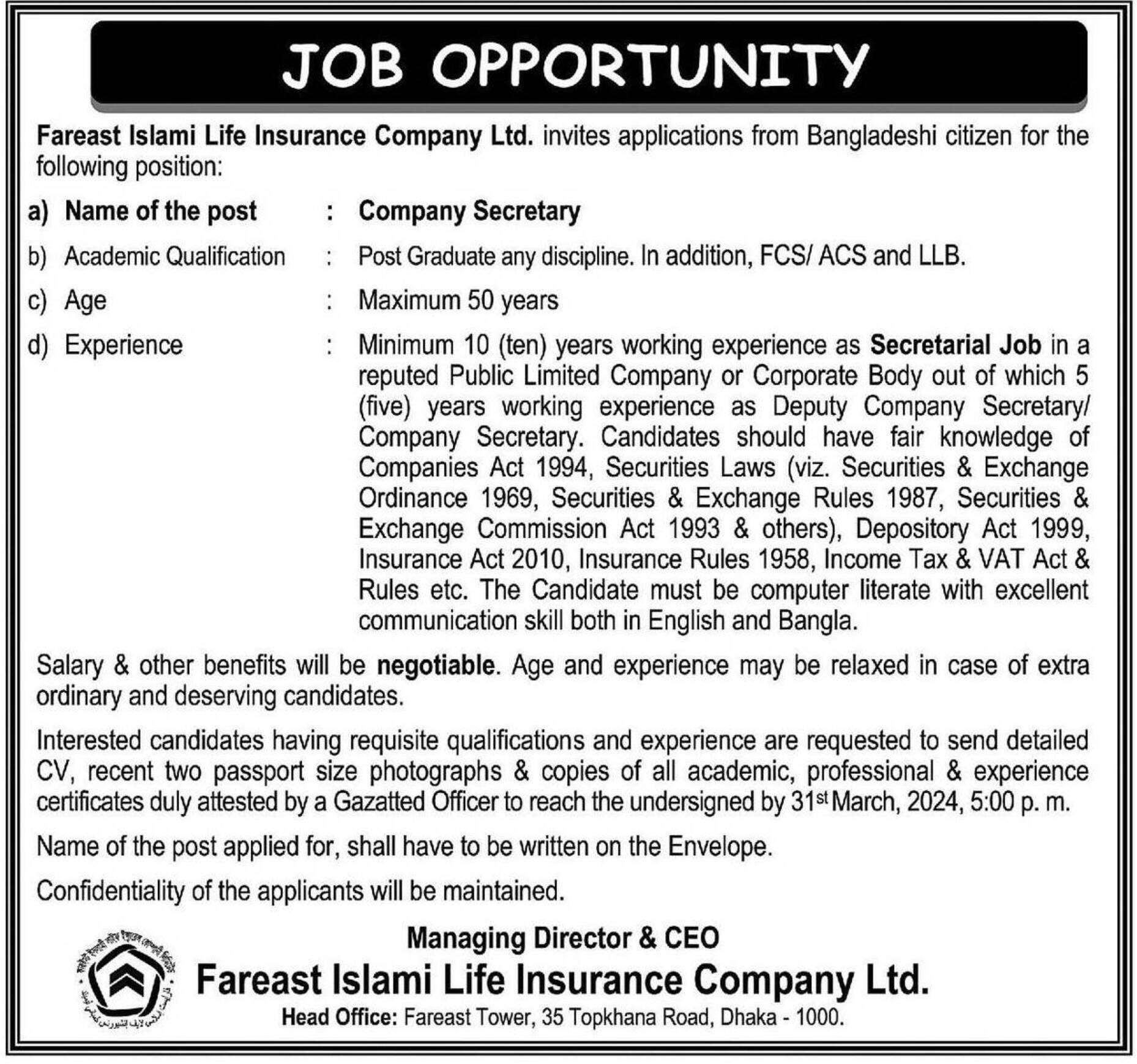 Fareast Islami Life Insurance Company Limited